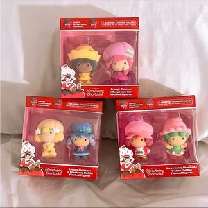 Strawberry Shortcake Flocked Figures Full set of 3